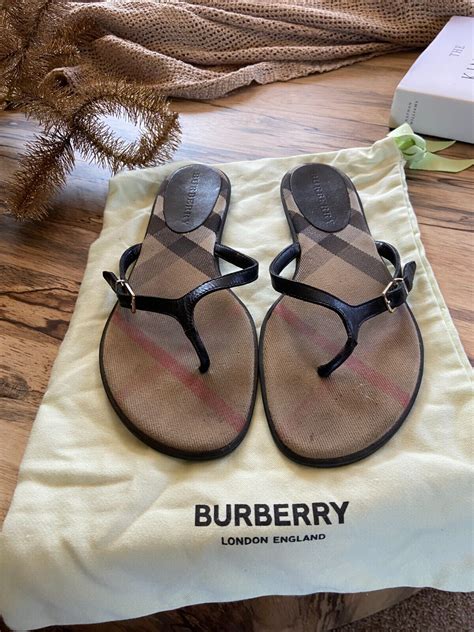 burberry flip flops blue|burberry vintage slides.